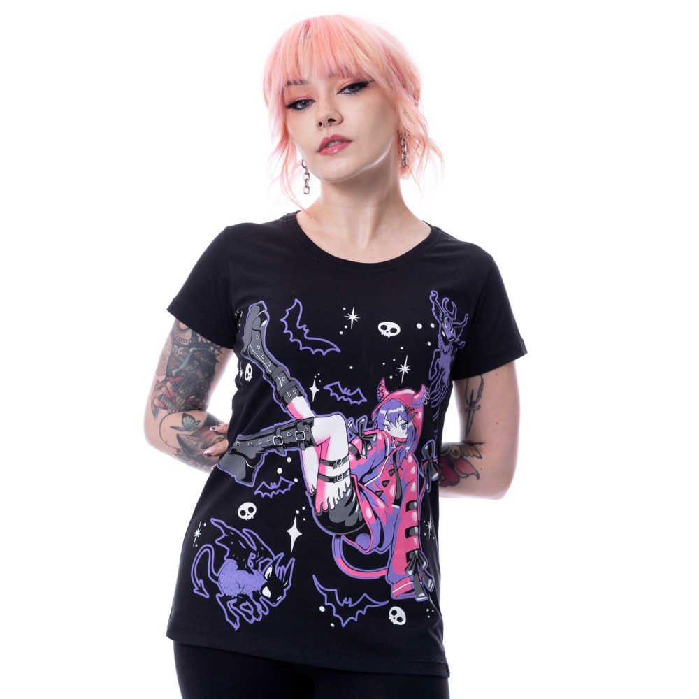 Cupcake Cult - Bat Brat Damen TShirt - Schwarz